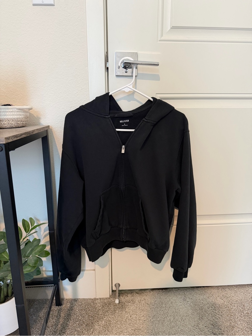 Hollister Black Zip Up Hoodie